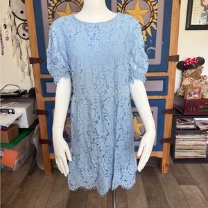 G by Giuliana Light Blue Lace Mini Dress